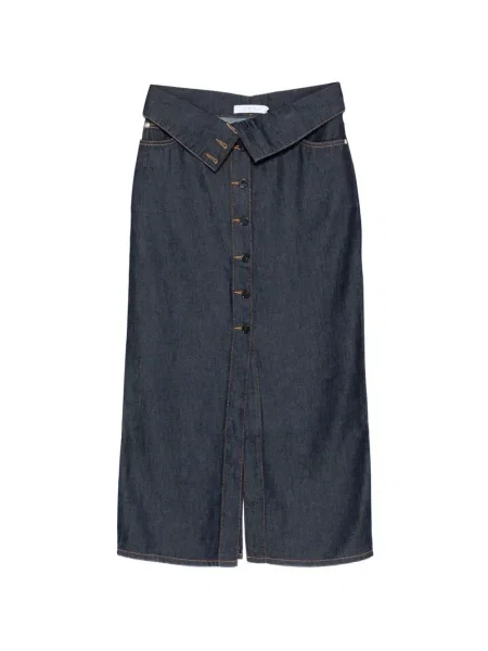 Fustă midi Iro până la genunchi albastru