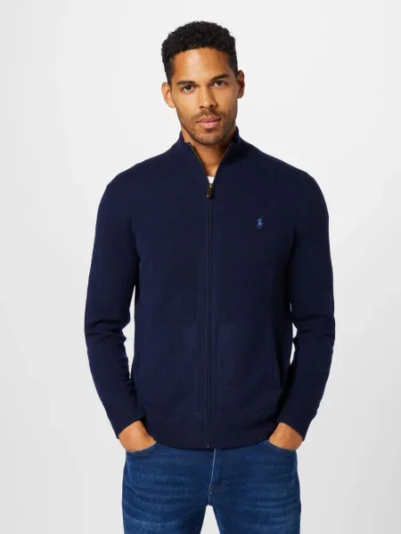 Polo Ralph Lauren Pletena jopa mornarska modra