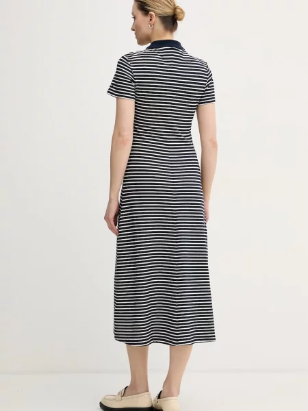 Tommy Hilfiger sukienka z lyocellem granatowa