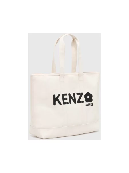 Kenzo torebka Utility Large Tote Bag beżowy