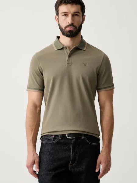 Tricou polo Barbour verde