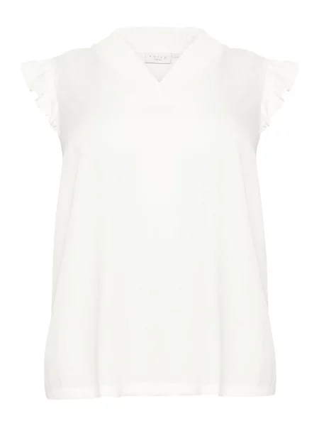 KAFFE CURVE Blúzka Dahlie' biela