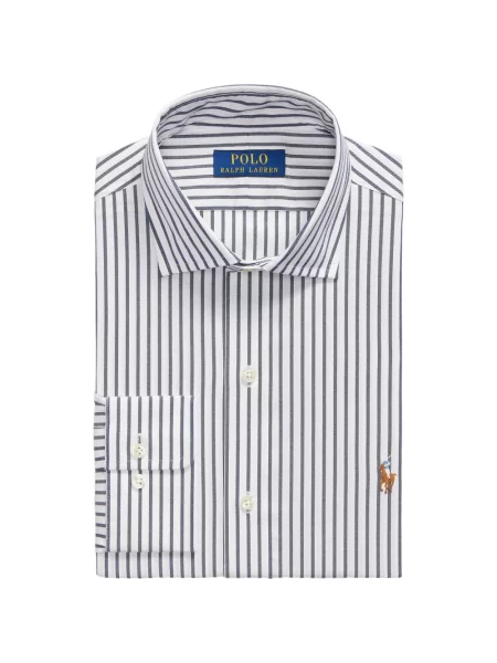 Tricou polo Polo Ralph Lauren cu autograf cu 5 buzunare în carouri gri