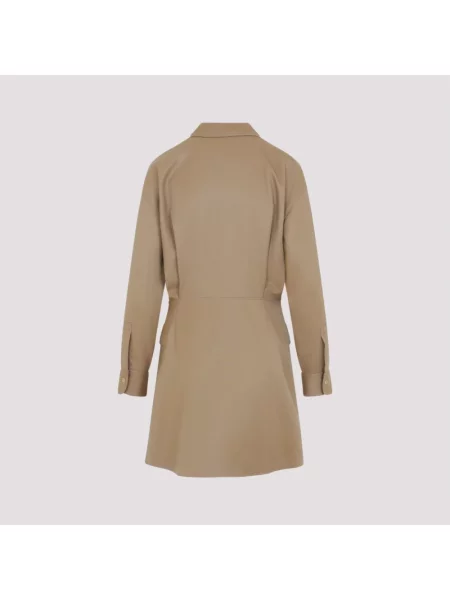Sukienka mini Céline wełniana brązowa