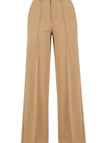 Urban Classics Hlače z naborki temno bež