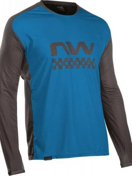 Koszulka rowerowa mtb NORTHWAVE EDGE Jersey LS niebieska czarna