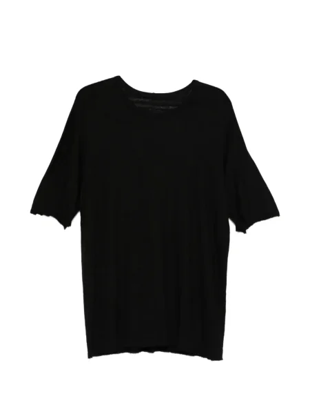 Tricou 69 By Isaac Sellam cu decolteu rotund negru