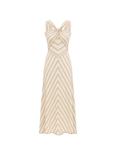 Rochie midi Zimmermann cu dungi până la genunchi de costum