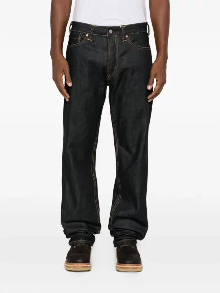 Blugi Evisu cu imagine albastru