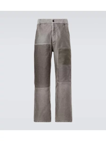 Pruhované široké kalhoty Visvim šedé