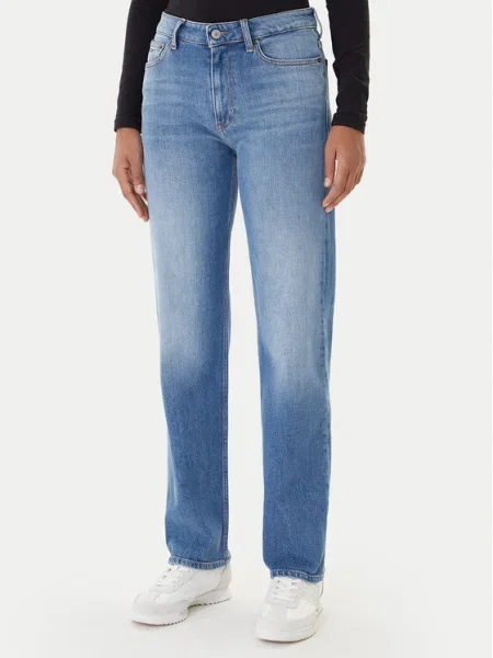 Tommy Jeans Blugi Kira Straight Fit albastru