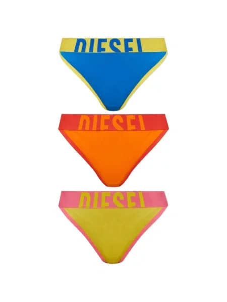 Chiloți tanga Diesel cu autograf albastru