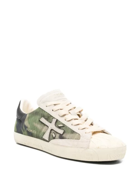 Sneakerși Premiata cu aplicații verde