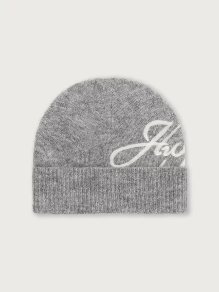 HUGO beanie de damă cu lână Sesperry_Hat gri