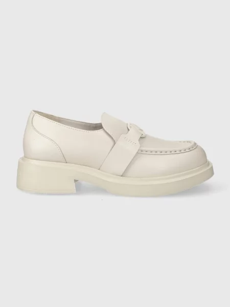 Кожени мокасини Karl Lagerfeld MACIE KL с платформа бяло
