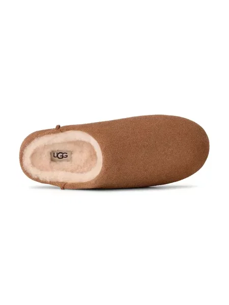 Замшевые тапочки Ugg без шнуровки коричневые