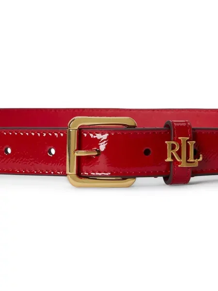 Curea Lauren Ralph Lauren din piele roșu