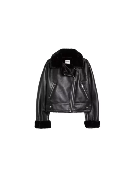 Bershka Geacă de primăvară-toamnă negru