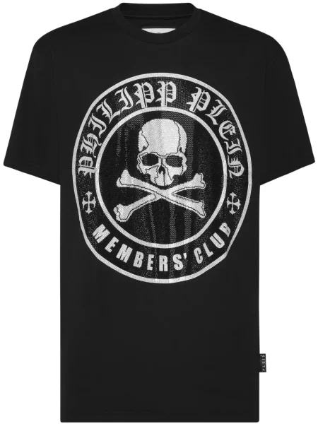 Tricou Philipp Plein cu imagine negru