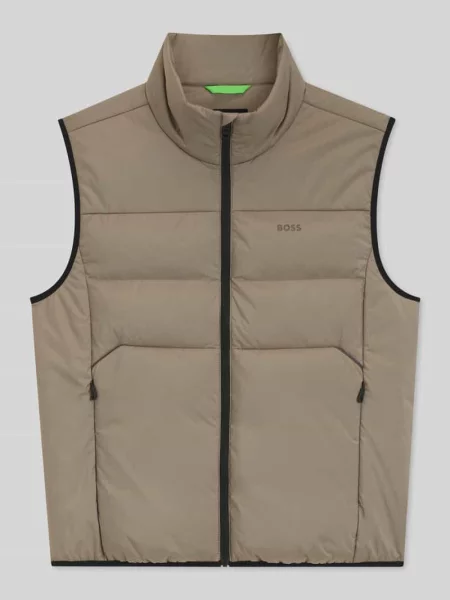 Kamizelka o kroju regular fit ze stójką model OW_Urbanex' Boss Green