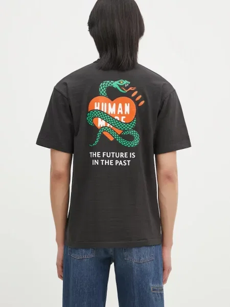 Human Made tricou din GRAPHIC T-SHIRT bărbați cu imprimeu negru