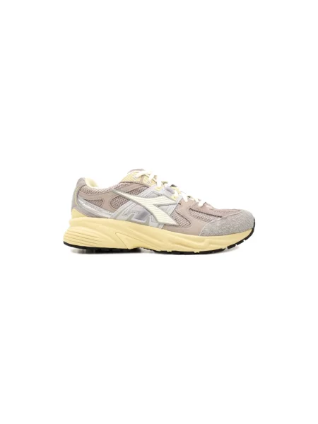 Sneakersy Diadora skórzane z kamieniami beżowe