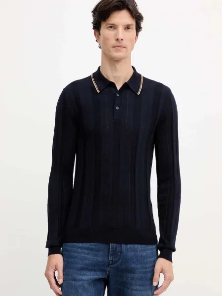 Trussardi pulover de lână bleumarin light