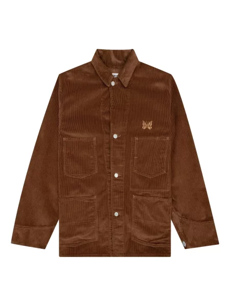 Bunda Needles s výšivkou hnědá