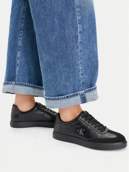 Tenisice Calvin Klein Low Pro Cups Wingt Text Lth Sue crna