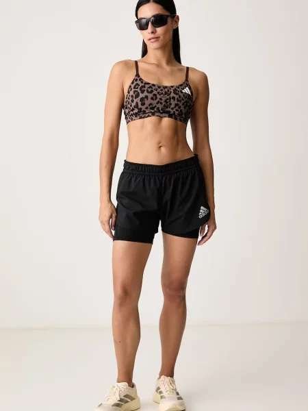 Adidas Performance športová podprsenka Optime Essentials hnedá