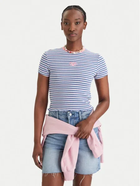 ROXY Tricou Bright Lights albastru / roz deschis alb