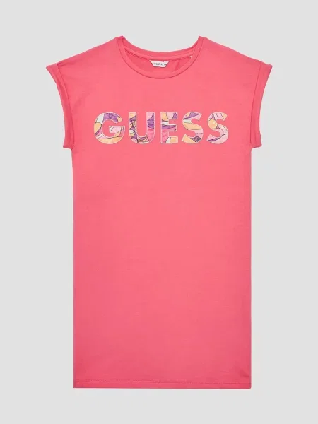 Дитяча Сукня міді GUESS Kids рожевий