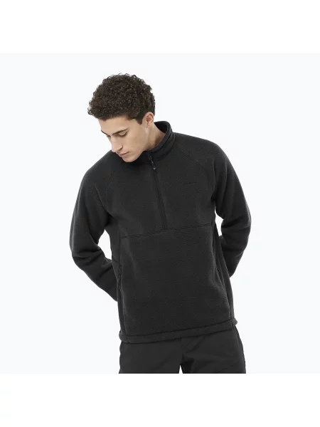 Bluza trekkingowa Salomon Chroma Fleece Hz deep black czarny