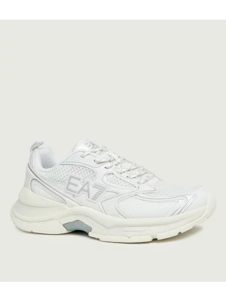 Sneakers tornacipő bőr hozzáadásával fehér
