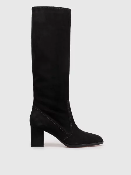 Замшеві чоботи Santoni чорні