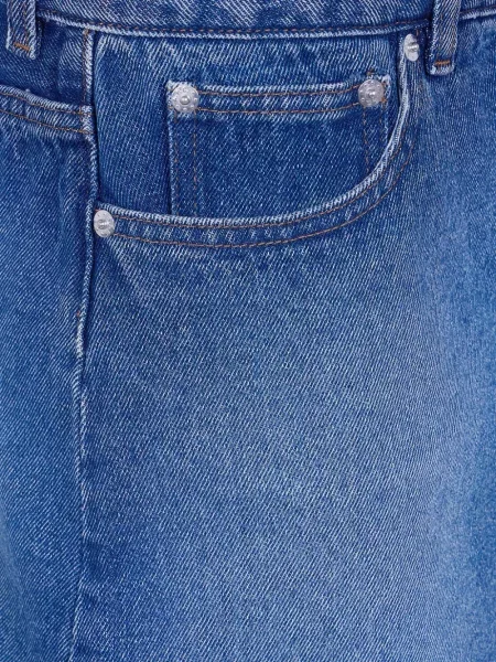 Fusta mini A.p.c. cu talie înaltă cu 5 buzunare albastru