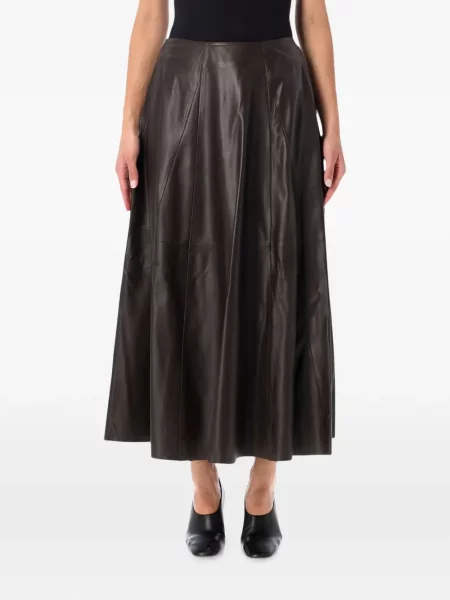 Fustă din piele Arma maro