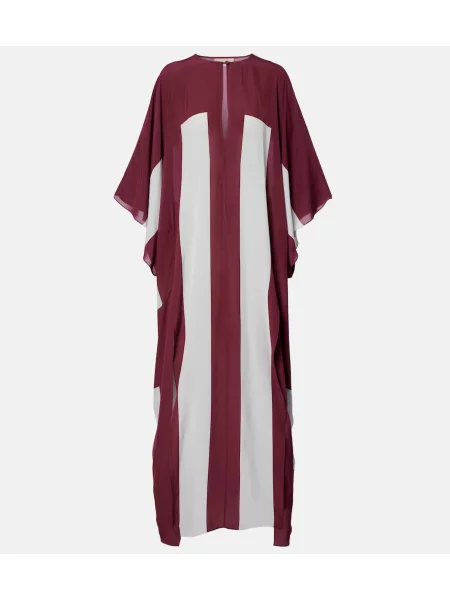 Rochie Adriana Degreas cu dungi bordo