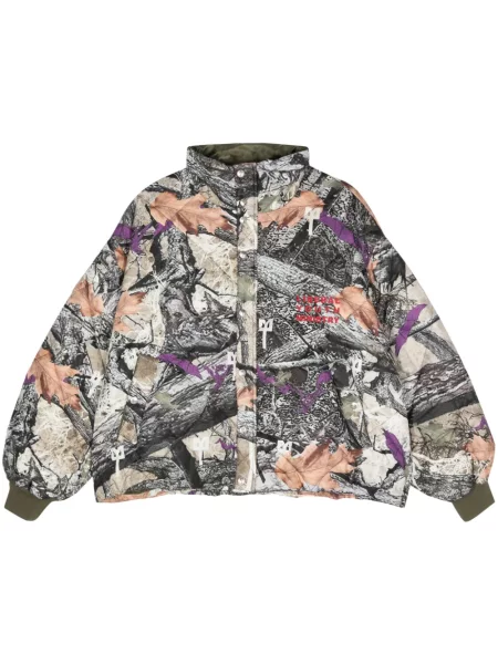 Geacă Liberal Youth Ministry cu imagine cu imprimeu abstract verde