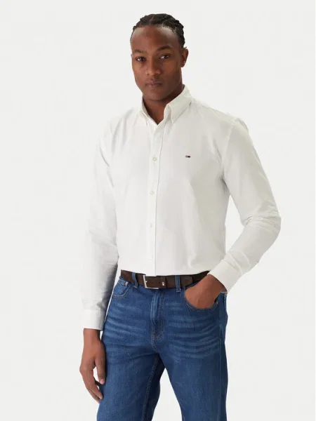 Tommy Jeans Cămașă bleumarin / roșu alb