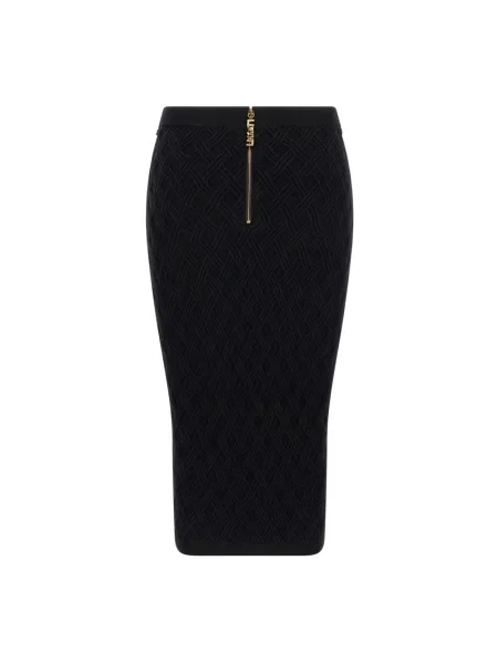 Spódnica midi Elisabetta Franchi do kolan czarna