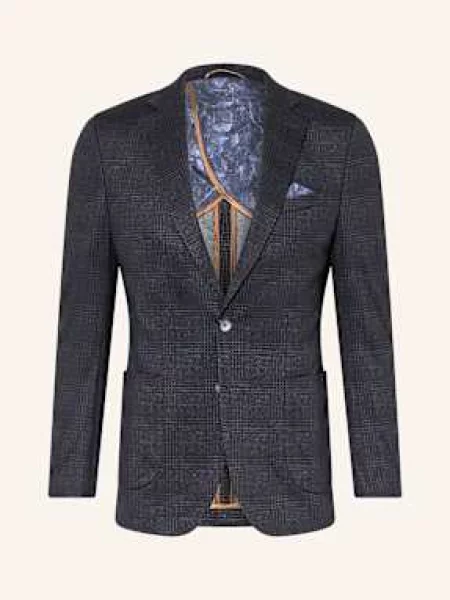 Paul Oblekové Sako Slim Fit Z Žerzeje navy/brown hnědé