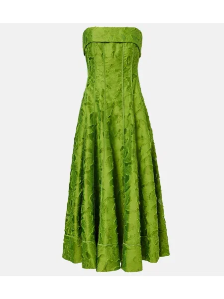 Rochie Simkhai din jacard de costum verde
