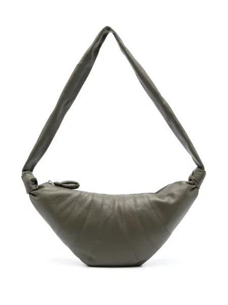 Кожена кожена чанта Lemaire зелено