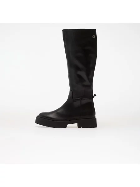 Sneakers Steve Madden Galina Black Leather EUR 39 μαύρο