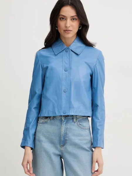 Max&Co. jachetă pentru femei din piele MCOBOCCALE albastru