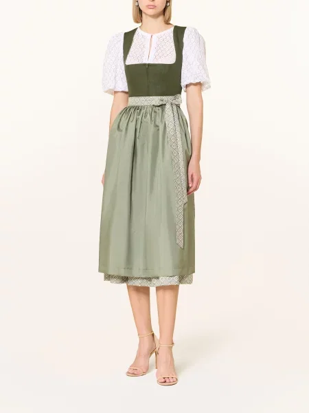Waldorff Dirndl Halenka Z Děrované Krajky bílá