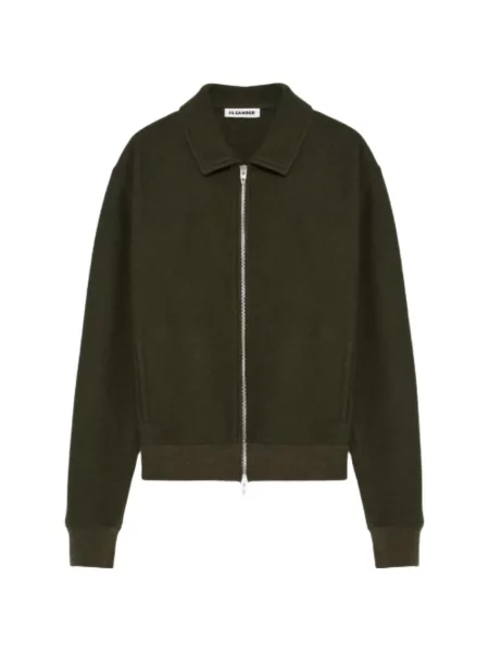 Gulerat geacă Jil Sander verde