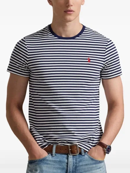 Ριγέ δερμάτινος κάλτσες Polo Ralph Lauren με κορδόνι μαύρο