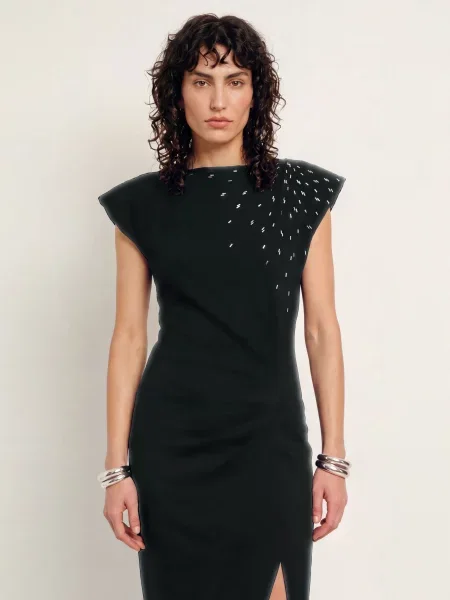 Marant Étoile Jerseyové Šaty Nadela černá